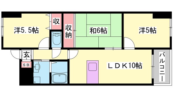 シャトー三和青山の物件間取画像